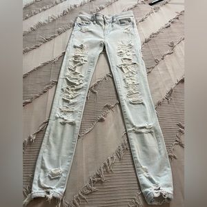American Eagle Next Level Stretch Jegging Jean Size 000 ultra distressed
